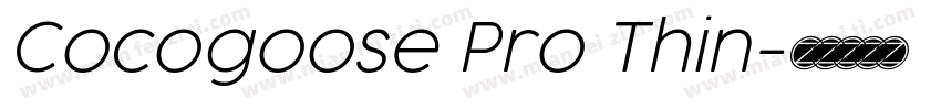 Cocogoose Pro Thin字体转换